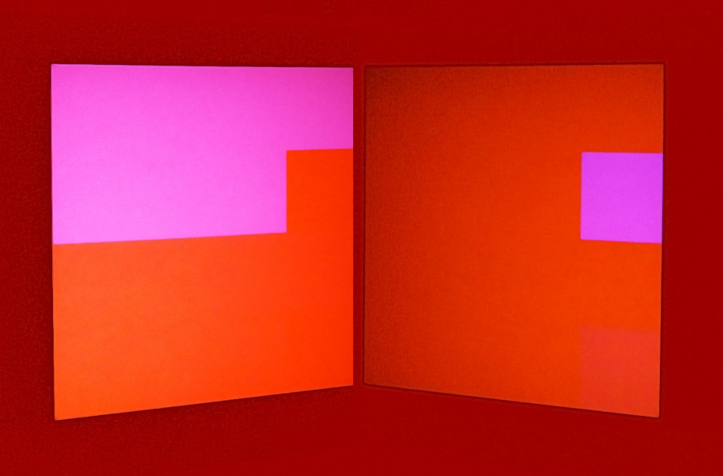 From Ernest Edmonds' "Light Logic" exhibition 2012. Edmonds is a pioneer of interactive, computer-generated artwork.