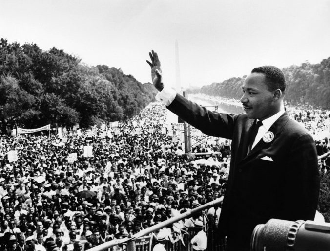 Historical Photo of Dr. Martin Luther King Junior at the March on Washington